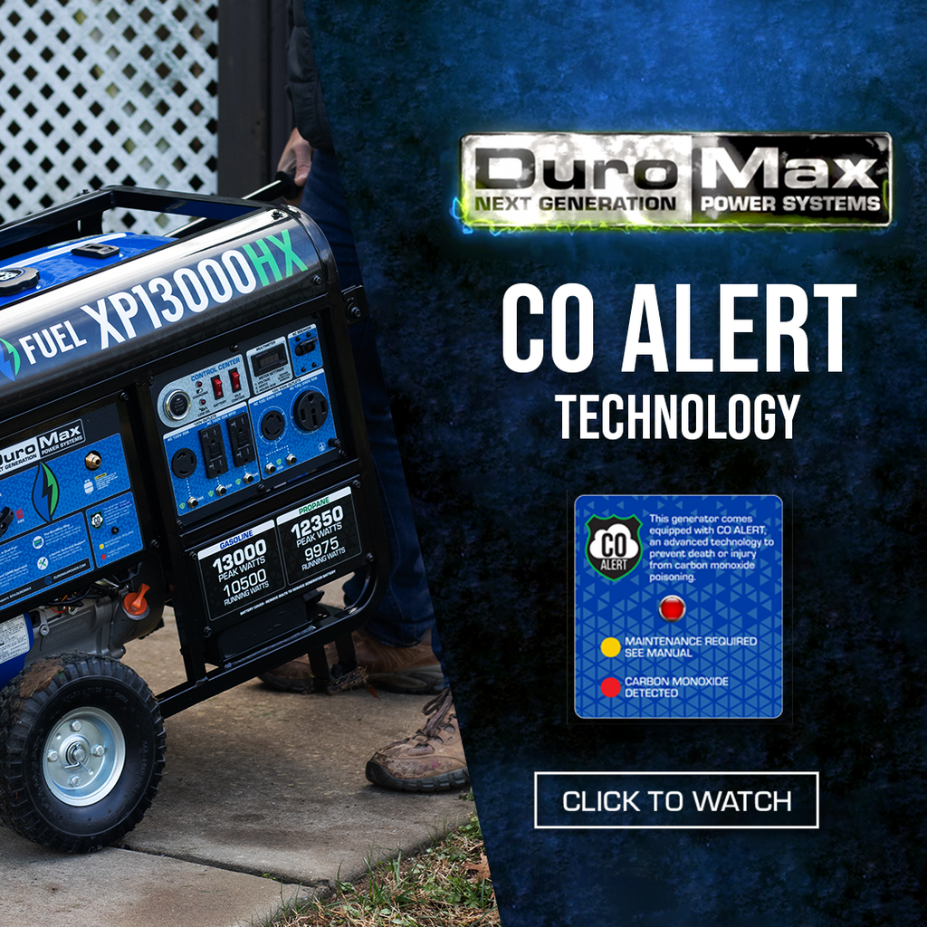 DuroMax XP13,000HX Watt Dual Fuel Portable HX Generator w/ CO Alert