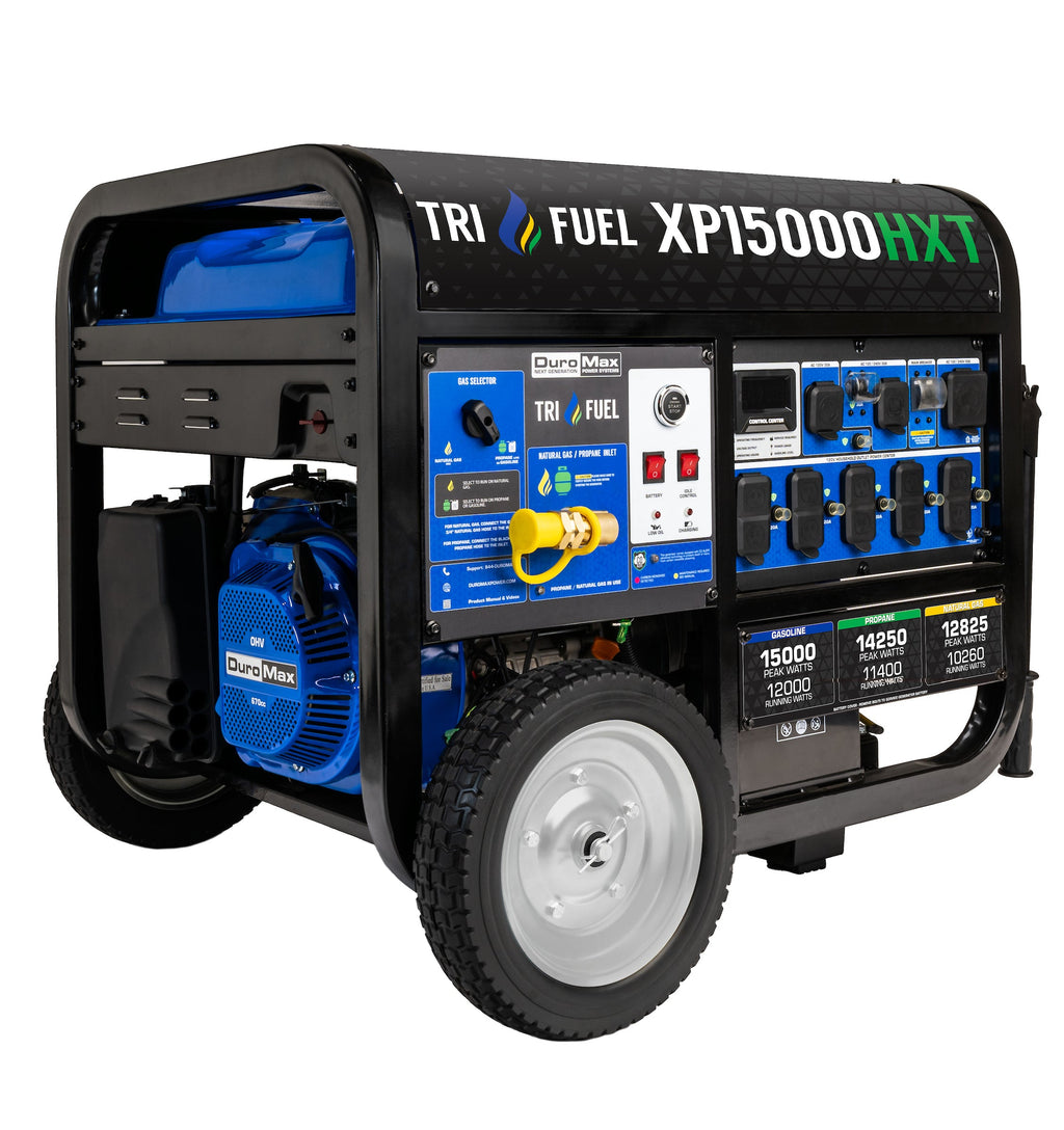 DuroMax XP15,000HXT Watt Electric Start Tri Fuel Portable Generator