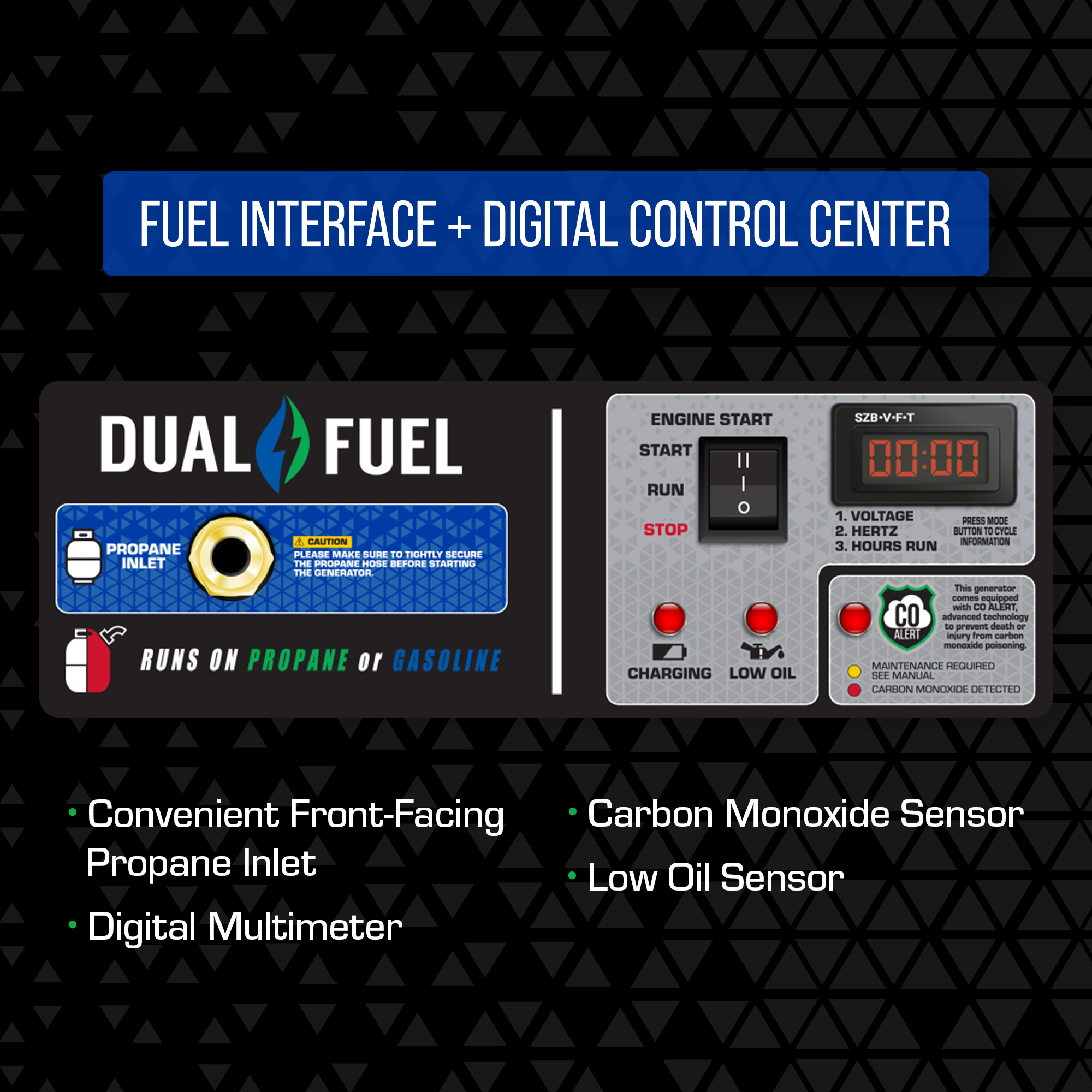 DuroMax XP5,500HX Watt Dual Fuel Portable HX Generator w/ CO Alert