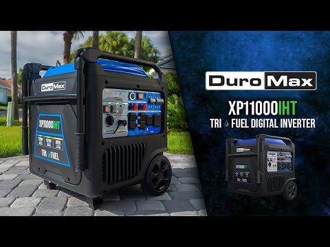 DuroMax XP7,000iHT Watt Portable Tri Fuel Inverter Generator - Quiet, Low THD